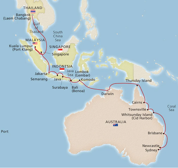 29 day Viking Australia and Asia cruise