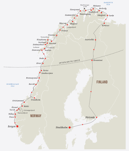15 day Follow the Midnight sun tour and voyage