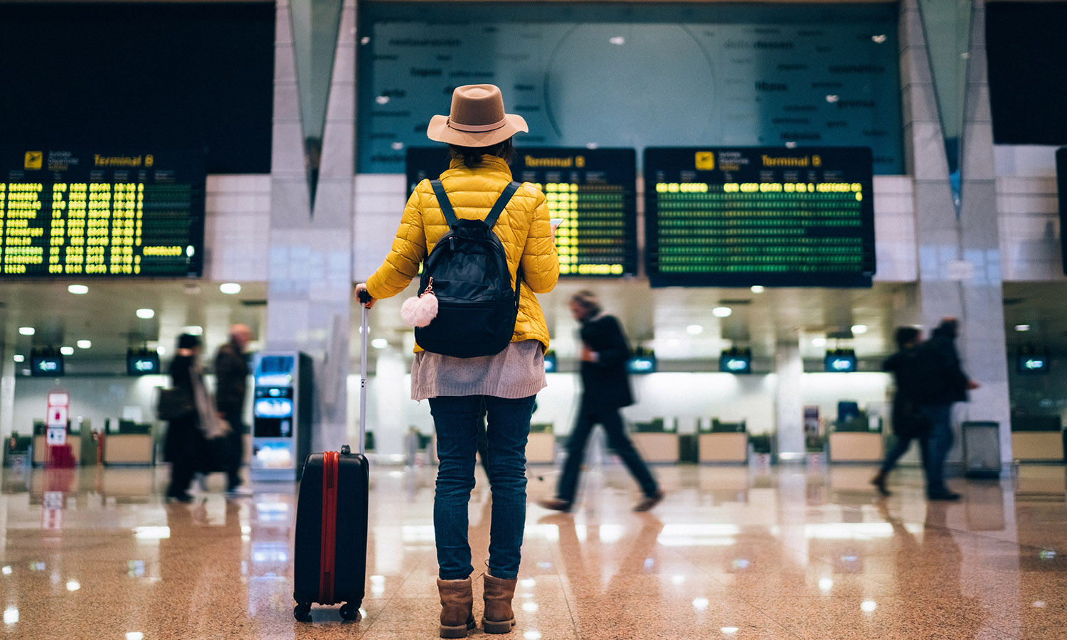 Traveller at airport