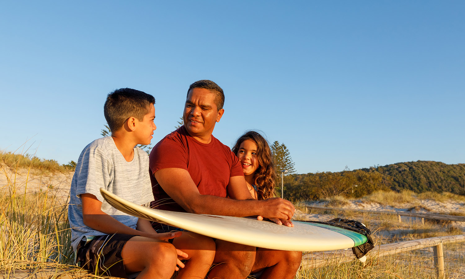 Family at the beach