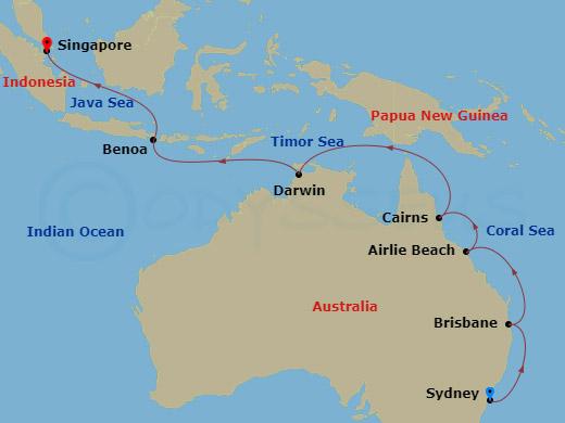 Sydney to Singapore cruise