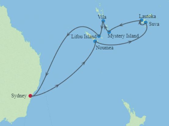 14 night South Pacific cruise from Sydney return