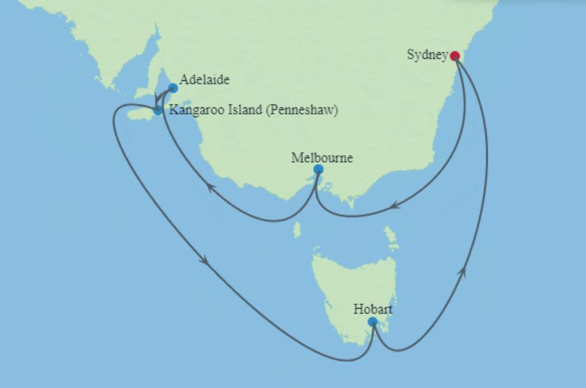 9 night Australian wine cruise from Sydney return