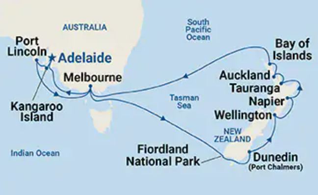 Adelaide to New Zealand cruise