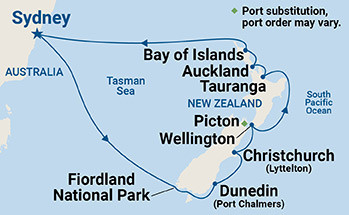 Sydney to New Zealand cruise