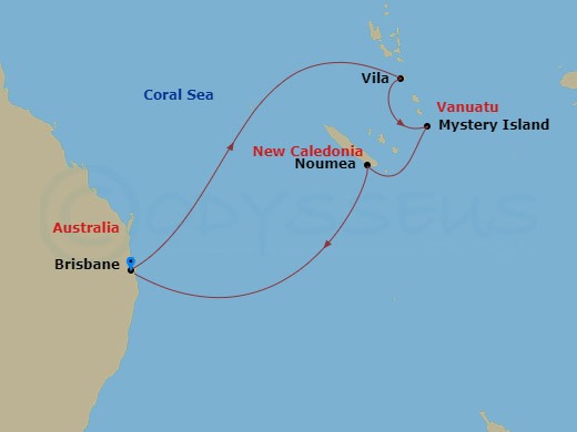 9 night South Pacific cruise from Brisbane