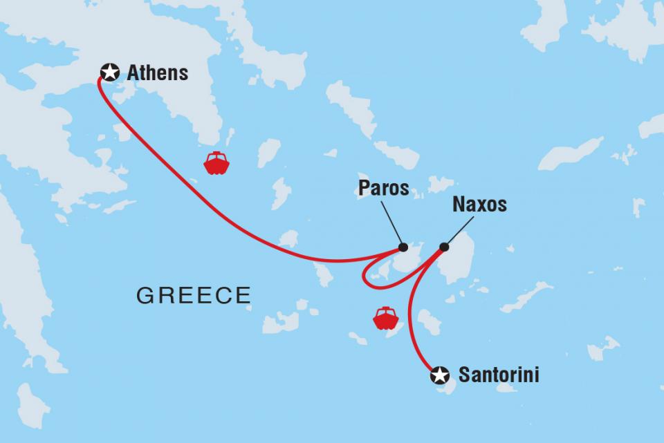 Select Greece tour map