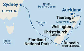 Sydney to New Zealand cruise