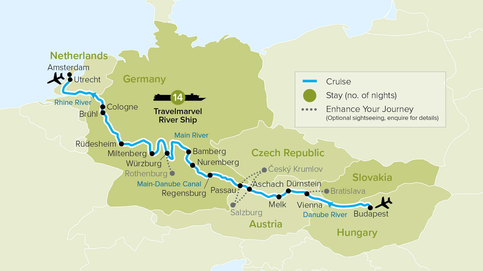 15 day European Gems river cruise